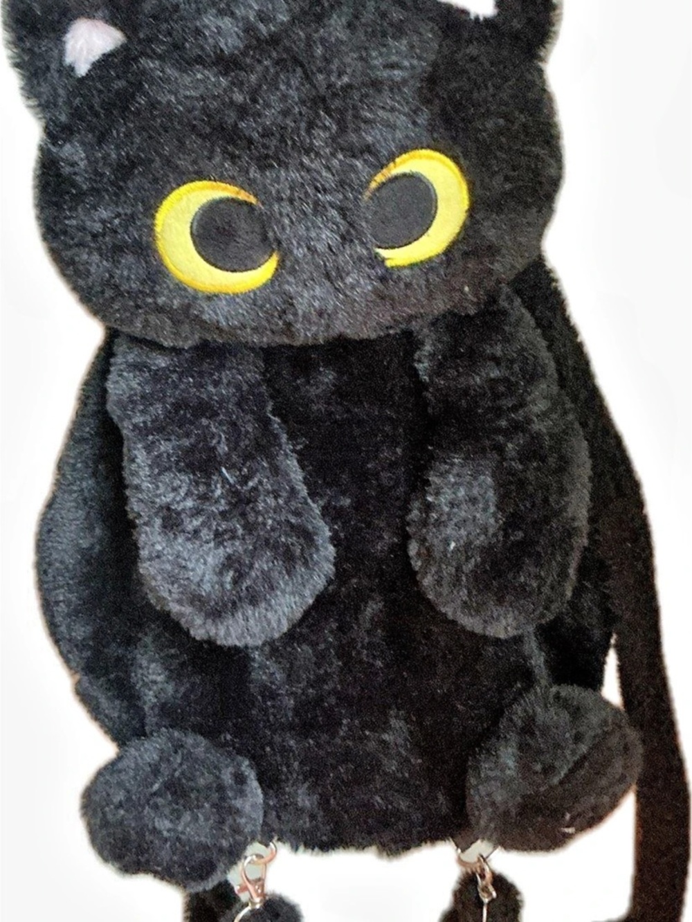 Black Cat Plush Backpack